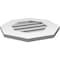 Ekena Millwork Octagonal Surface Mount PVC Gable Vent: Functional, w/ 3-1/2"W x 1"P Standard Frame, 18"W x 18"H GVPOC18X1801SF - alternate 2